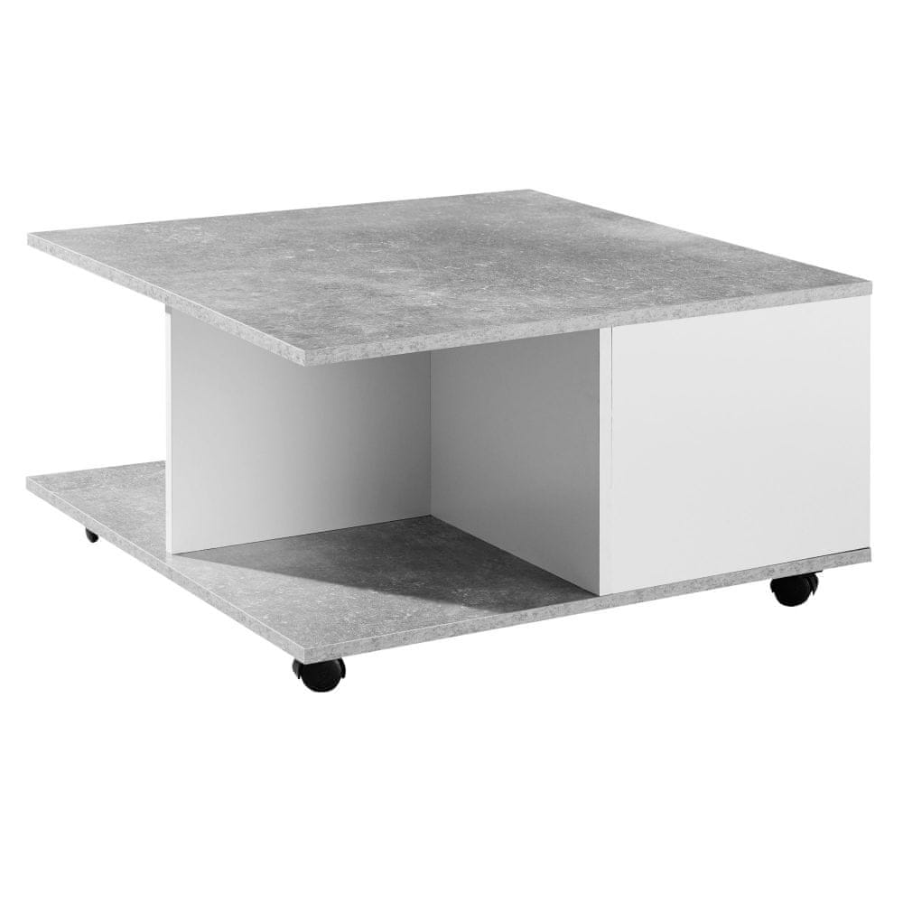 Bruxxi Konferenčný stolík Dera, 70 cm, sivá